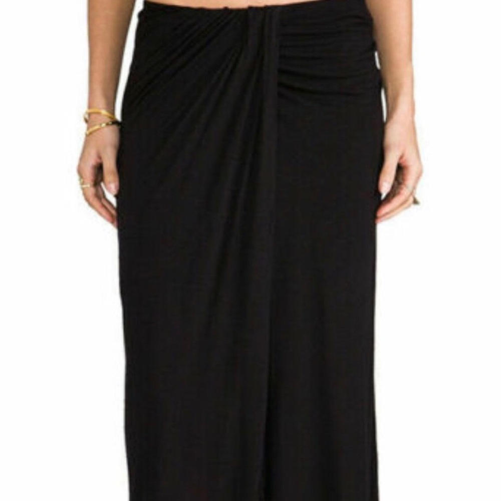 Free People Black Column Skirt